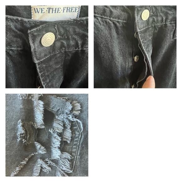 Free People We The Free The Tapered Baggy High Rise Boyfriend Fit Jeans Size 27 - Picture 7 of 10